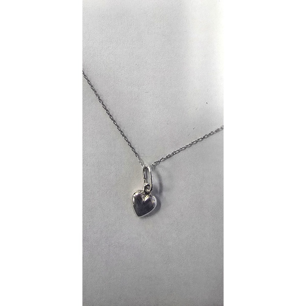 925 Sterling Silver Heart Pendant Necklace Made in Italy Delicate Chain